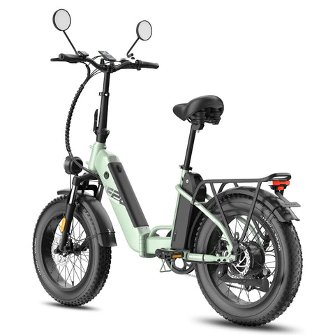 FAFREES FF20 Polar E-bike - Motor 500W 48V 2x13.4AH Batería Neumáticos De 20 Pulgadas Frenos Mecánicos - Verde