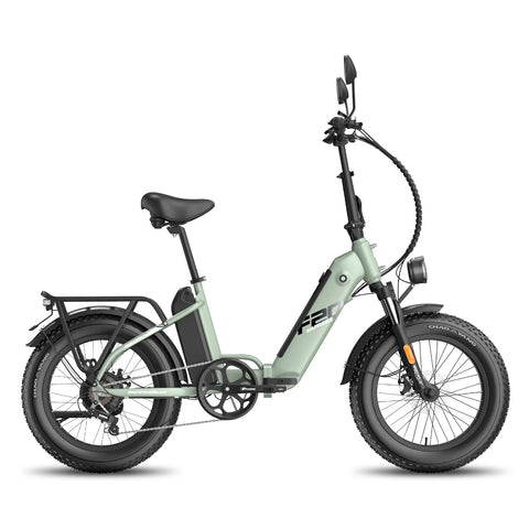 FAFREES FF20 Polar E-bike - Motor 500W 48V 2x13.4AH Batería Neumáticos De 20 Pulgadas Frenos Mecánicos - Verde