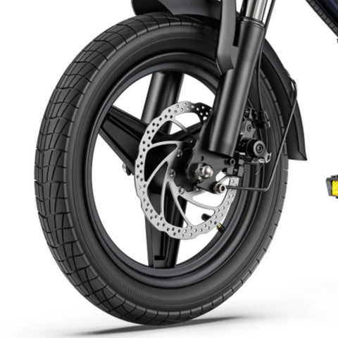 E-bike  HillMiles Mile 1 - Motor 250W Batería 36V10.4AH Neumáticos De 14 Pulgadas Frenos Mecánicos De Disco - Negro