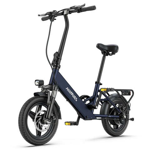 E-bike  HillMiles Mile 1 - Motor 250W Batería 36V10.4AH Neumáticos De 14 Pulgadas Frenos Mecánicos De Disco - Azul