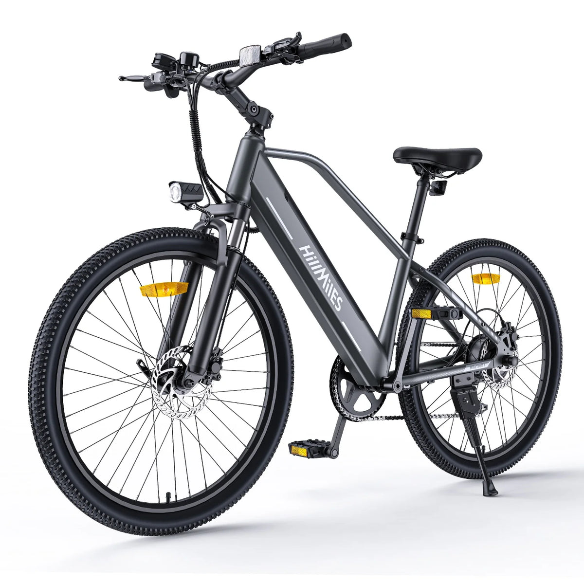 E-bike  HillMiles MileTrail 1 - Motor 350W Batería 36V13AH Neumáticos De 26 Pulgadas Freno De Disco De aceite - Gris