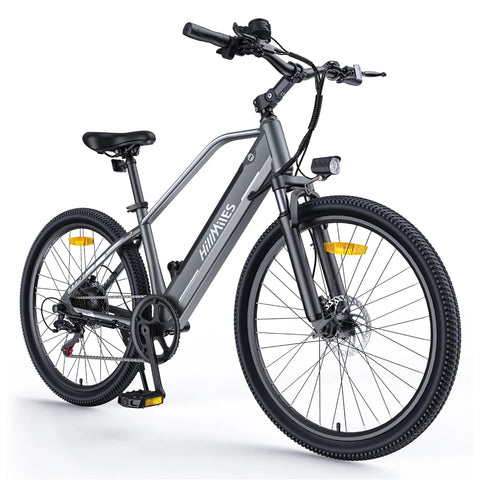 E-bike  HillMiles MileTrail 1 - Motor 350W Batería 36V13AH Neumáticos De 26 Pulgadas Freno De Disco De aceite - Gris