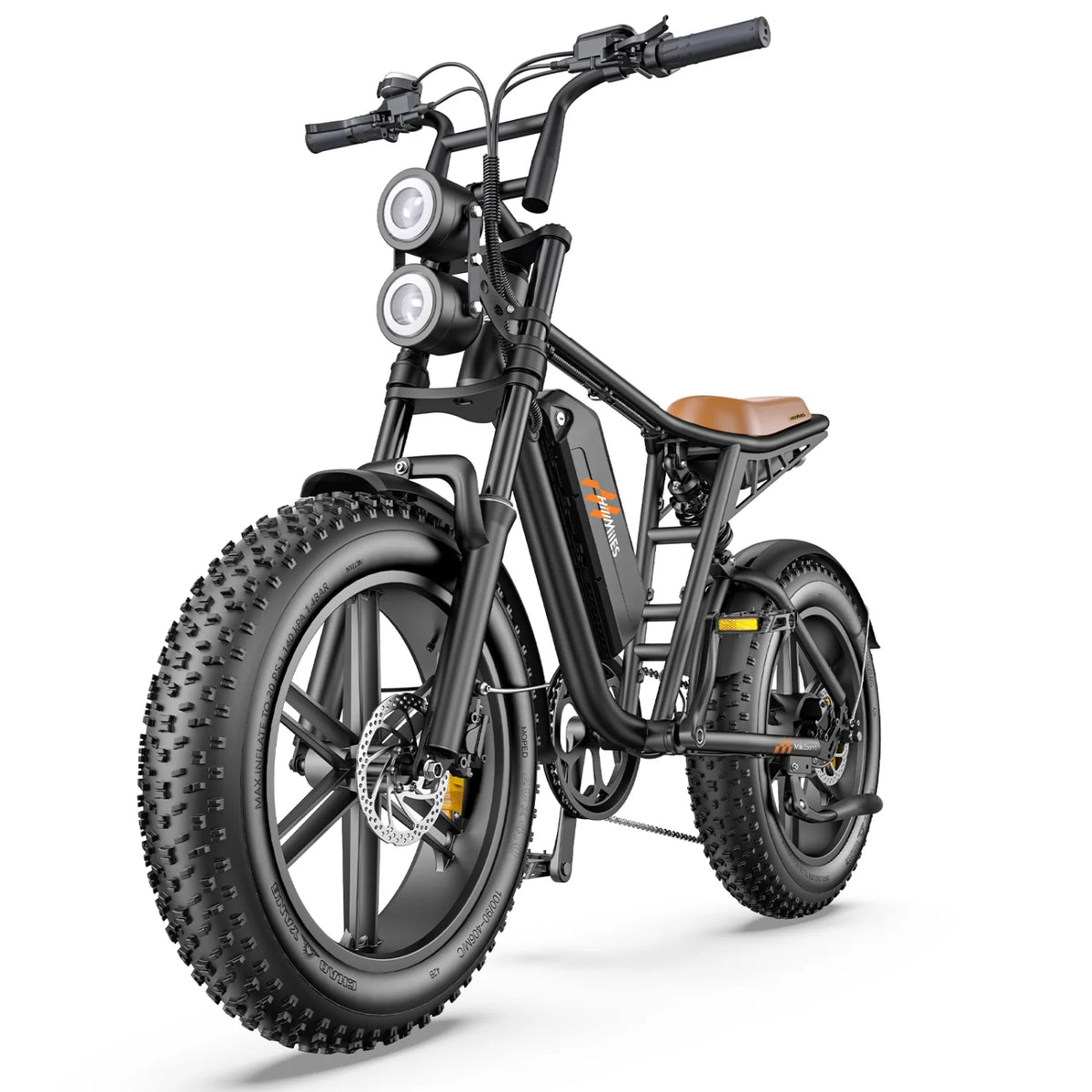 E-bike  HillMiles MileZoom 1 - Motor 750W Batería 52V15.6AH Neumáticos De 20 Pulgadas Freno De Aceite Hidráulico - Negro