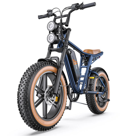 E-bike  HillMiles MileZoom 1 - Motor 750W Batería 52V31.2AH Neumáticos De 20 Pulgadas Freno De Aceite Hidráulico - Azul