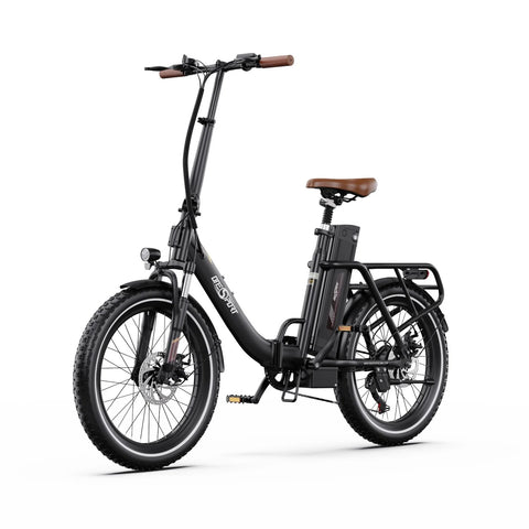 ONESPORT OT16-2 E-Bike Motor 250W Batería 48V17AH Neumáticos de20 Bicicleta Disco mecánicos Eléctrica - Marrón oscuro