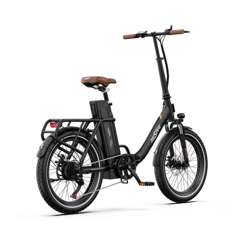 ONESPORT OT16-2 E-Bike Motor 250W Batería 48V17AH Neumáticos de20 Bicicleta Disco mecánicos Eléctrica - Marrón oscuro