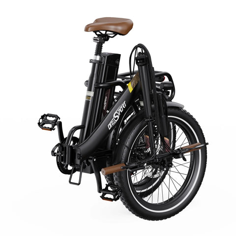 ONESPORT OT16-2 E-Bike Motor 250W Batería 48V17AH Neumáticos de20 Bicicleta Disco mecánicos Eléctrica - Marrón oscuro