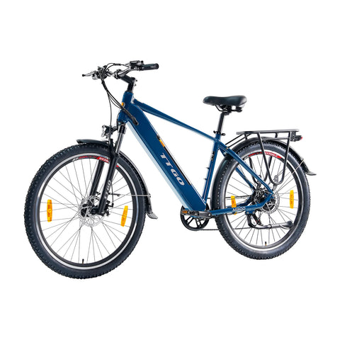 Bicicleta Eléctrica TTGO M300 - Motor 250W Batería 36V20AH Ruedas de 27,5 Pulgadas Freno de Disco - Azul