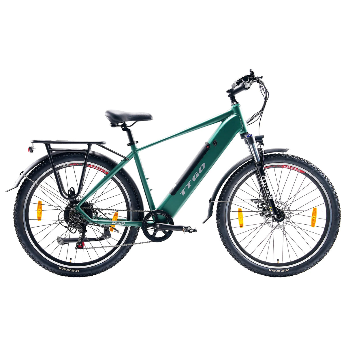 Bicicleta Eléctrica TTGO M310 - Motor 500W Batería 48V15AH Ruedas de 27,5 Pulgadas Freno de Disco - Verde