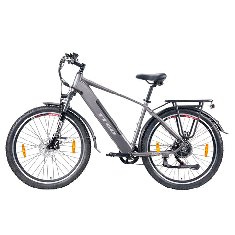 Bicicleta Eléctrica TTGO M310 - Motor 500W Batería 48V15AH Ruedas de 27,5 Pulgadas Freno de Disco - Gris