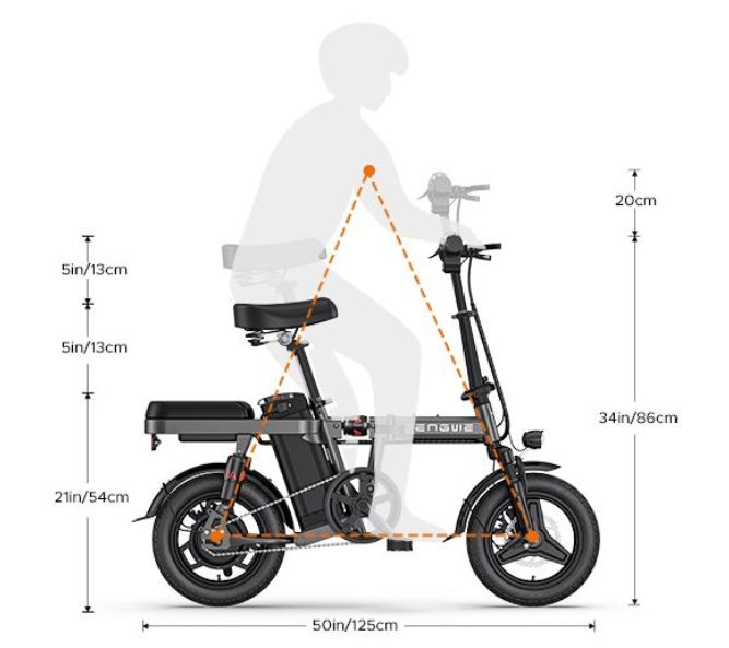 ENGWE T14 EU E-Bike - Bicicletas Eléctricas, 250W, Autonomía 45KM