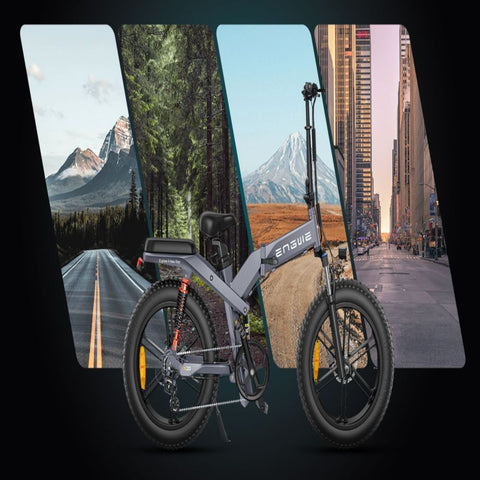 Bicicleta Eléctrica ENGWE X20 - Motor 750W Batería 691.2WH 64KM Autonomía - Gris