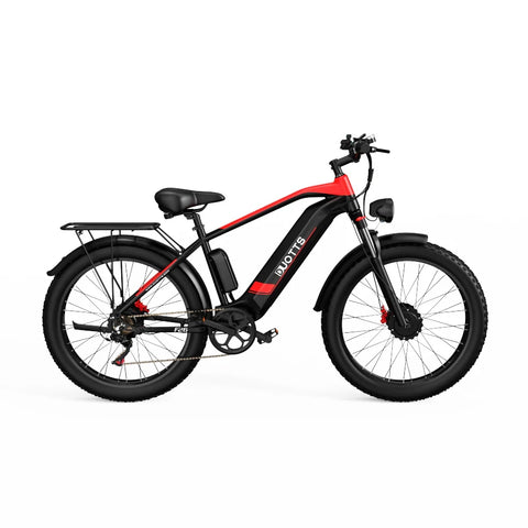 Bicicleta Eléctrica Duotts F26 - Motor 750W*2 Batería 840WH Autonomía 50KM - Negro rojo