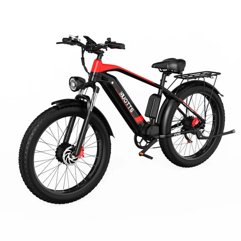 Bicicleta Eléctrica Duotts F26 - Motor 750W*2 Batería 840WH Autonomía 50KM - Negro rojo