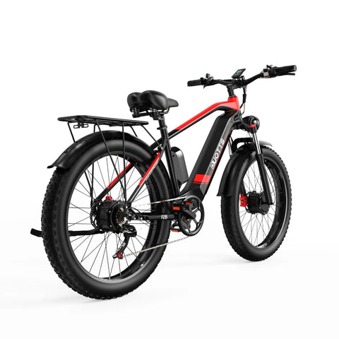 Bicicleta Eléctrica Duotts F26 - Motor 750W*2 Batería 840WH Autonomía 50KM - Negro rojo