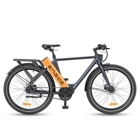 Bicicleta Eléctrica ENGWE P275 PRO 19.2Ah - Motor 250W Batería 691.2Wh Autonomía 260KM - Negro y Naranja