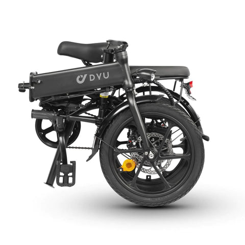 Bicicleta Eléctrica DYU A1F 16" - Motor 250W Batería 36V7.5Ah Alcance 30KM Frenos de Disco - Negro