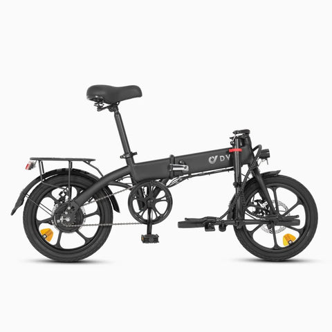 Bicicleta Eléctrica DYU A1F PRO 16" - Motor 250W Batería 36V7.5Ah Alcance 30KM Frenos de Disco - Negro