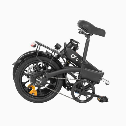 Bicicleta Eléctrica DYU A1F PRO 16" - Motor 250W Batería 36V7.5Ah Alcance 30KM Frenos de Disco - Negro