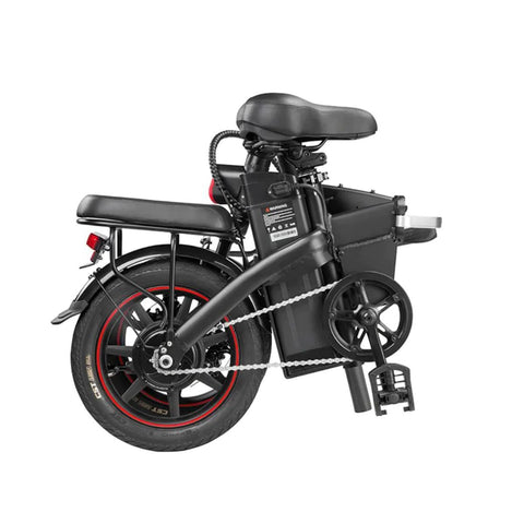 Bicicleta Eléctrica DYU A5 14" - Motor 350W Batería 48V7.5Ah Alcance 40KM Frenos de Disco - Negro
