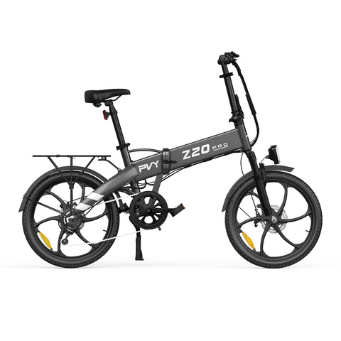 Bicicleta Eléctrica PVY Z20 Pro - Motor 250W Batería 36V10.4AH Autonomía 80KM Freno de Disco Mecánico - Gris