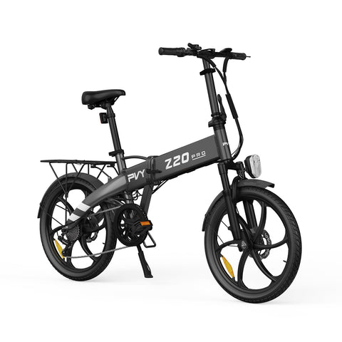 Bicicleta Eléctrica PVY Z20 Pro - Motor 250W Batería 36V10.4AH Autonomía 80KM Freno de Disco Mecánico - Gris