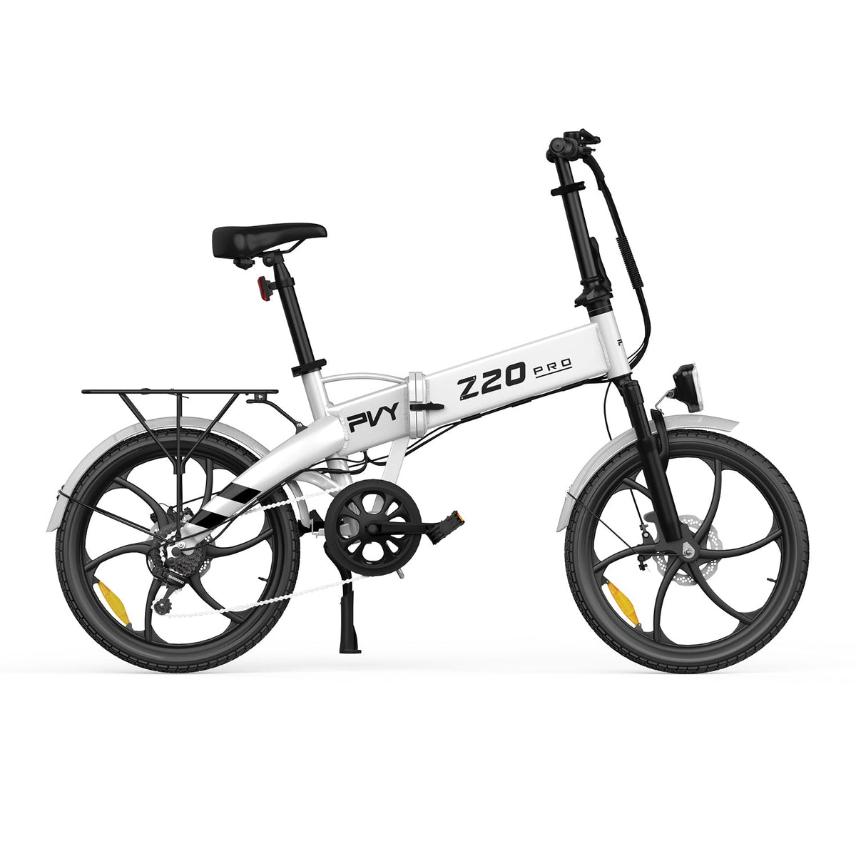 Bicicleta Eléctrica PVY Z20 Pro - Motor 250W Batería 36V10.4AH Autonomía 80KM Freno de Disco Mecánico - Blanco