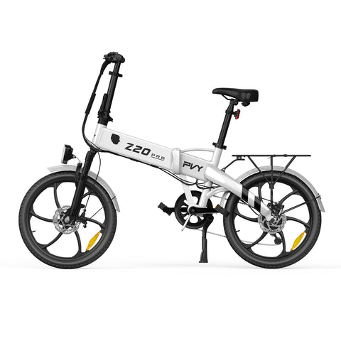 Bicicleta Eléctrica PVY Z20 Pro - Motor 250W Batería 36V10.4AH Autonomía 80KM Freno de Disco Mecánico - Blanco