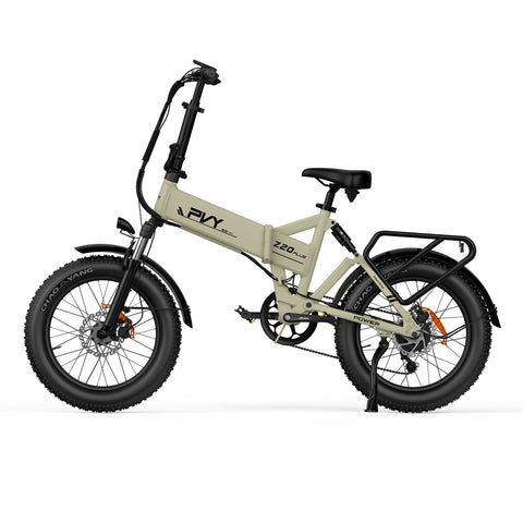 Bicicleta Eléctrica PVY Z20 Plus 1000 - Motor 250W Batería 48V16.5AH Autonomía 120KM Freno de Disco Hidráulico - Beige