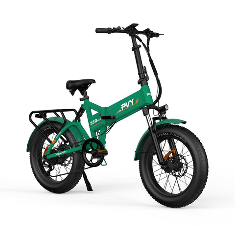 Bicicleta Eléctrica PVY Z20 Plus 1000 - Motor 250W Batería 48V16.5AH Autonomía 120KM Freno de Disco Hidráulico - Verde