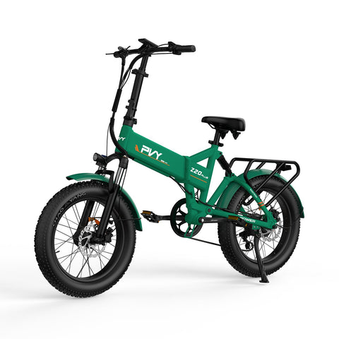 Bicicleta Eléctrica PVY Z20 Plus 1000 - Motor 250W Batería 48V16.5AH Autonomía 120KM Freno de Disco Hidráulico - Verde