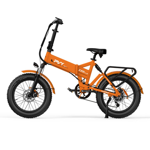 Bicicleta Eléctrica PVY Z20 Plus 1000 - Motor 250W Batería 48V16.5AH Autonomía 120KM Freno de Disco Hidráulico - Naranja