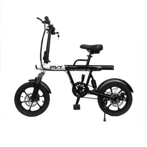 Bicicleta Eléctrica PVY S2 - Motor 250W Batería 36V7.5AH Autonomía 60KM Freno de Disco Mecánico - Blanco y negro