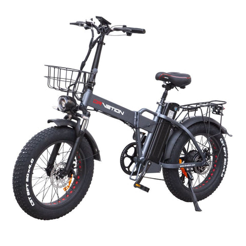Bicicleta Eléctrica DrveTion AT20 - Potencia 750W Batería 48V15Ah Autonomía 55-70KM Frenos de Disco - Negro Gris