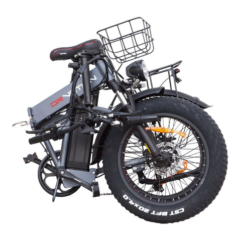 Bicicleta Eléctrica DrveTion AT20 - Potencia 750W Batería 48V15Ah Autonomía 55-70KM Frenos de Disco - Negro Gris