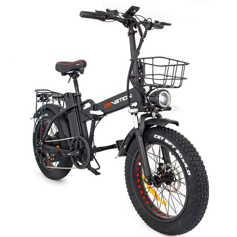 Bicicleta Eléctrica DrveTion AT20 - Motor 750W Batería 48V10Ah Autonomía 35-45KM Frenos de Disco - Negro Mate