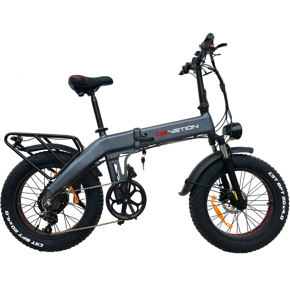DrveTion BT20 Bicicleta Eléctrica - Potencia 750W Batería 48V10Ah Autonomía 25-35KM - Negro Gris