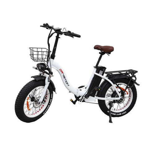 Bicicleta eléctrica DrveTion CT20 - Potencia 750W Batería 48V20Ah Autonomía 60-90KM Frenos de Disco - Blanco Perla