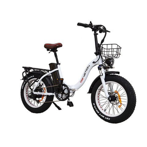 Bicicleta eléctrica DrveTion CT20 - Potencia 750W Batería 48V15Ah Autonomía 55-70KM Frenos de Disco - Blanco Perla