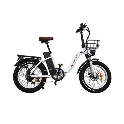 Bicicleta eléctrica DrveTion CT20 - Potencia 750W Batería 48V20Ah Autonomía 60-90KM Frenos de Disco - Blanco Perla
