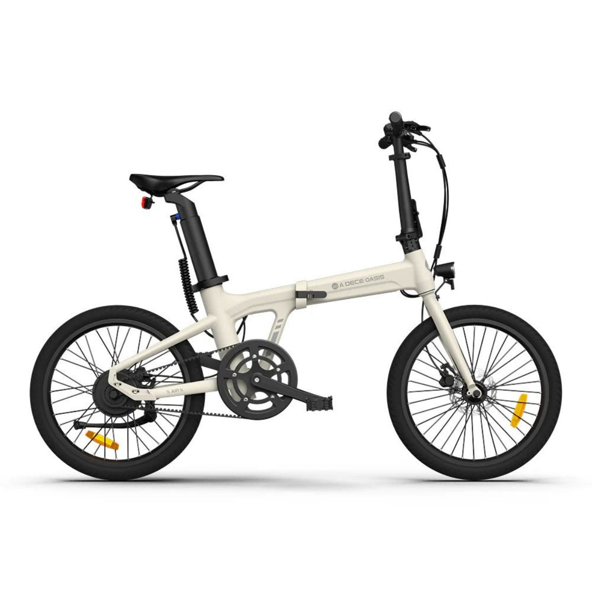 Bicicleta eléctrica ADO Air 20 - Potencia 250W Batería 36V9.6Ah Autonomía Asistida 100KM Freno de disco hidráulico - Blanco Marfil
