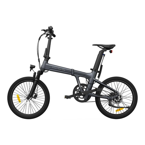 Bicicleta eléctrica ADO Air 20S - Potencia 250W Batería 36V9.6Ah Autonomía Asistida 100KM Freno de disco hidráulico - Gris
