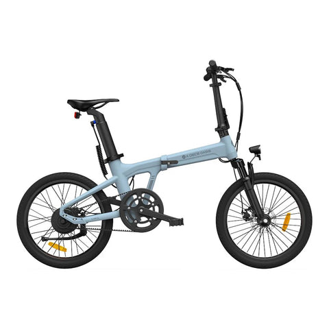 Bicicleta eléctrica ADO Air 20S - Potencia 250W Batería 36V9.6Ah Autonomía Asistida 100KM Freno de disco hidráulico - Azul