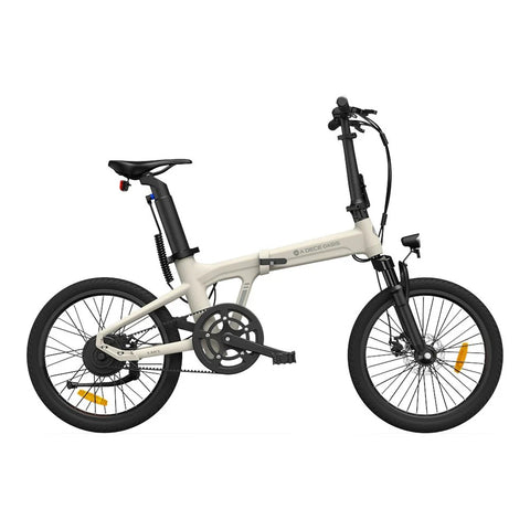 Bicicleta eléctrica ADO Air 20S - Potencia 250W Batería 36V9.6Ah Autonomía Asistida 100KM Freno de disco hidráulico - Blanco Marfil