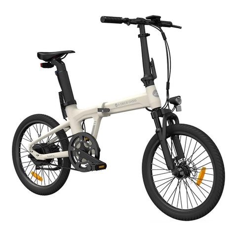 Bicicleta eléctrica ADO Air 20S - Potencia 250W Batería 36V9.6Ah Autonomía Asistida 100KM Freno de disco hidráulico - Blanco Marfil