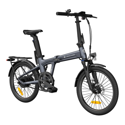 Bicicleta eléctrica ADO Air 20 Pro - Potencia 250W Batería 36V9.6A Autonomía Asistida 100KM Freno de disco hidráulico - Gris