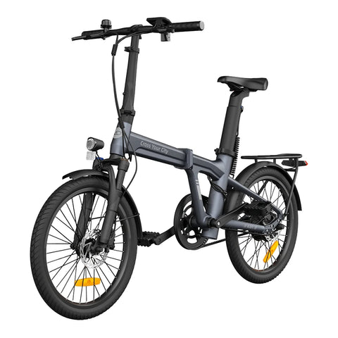 Bicicleta eléctrica ADO Air 20 Pro - Potencia 250W Batería 36V9.6A Autonomía Asistida 100KM Freno de disco hidráulico - Gris