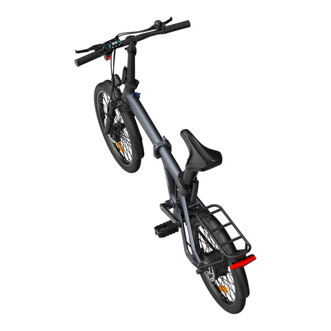 Bicicleta eléctrica ADO Air 20 Pro - Potencia 250W Batería 36V9.6A Autonomía Asistida 100KM Freno de disco hidráulico - Gris