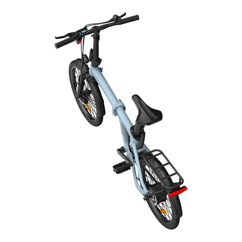 Bicicleta eléctrica ADO Air 20 Pro - Potencia 250W Batería 36V9.6A Autonomía Asistida 100KM Freno de disco hidráulico - Azul