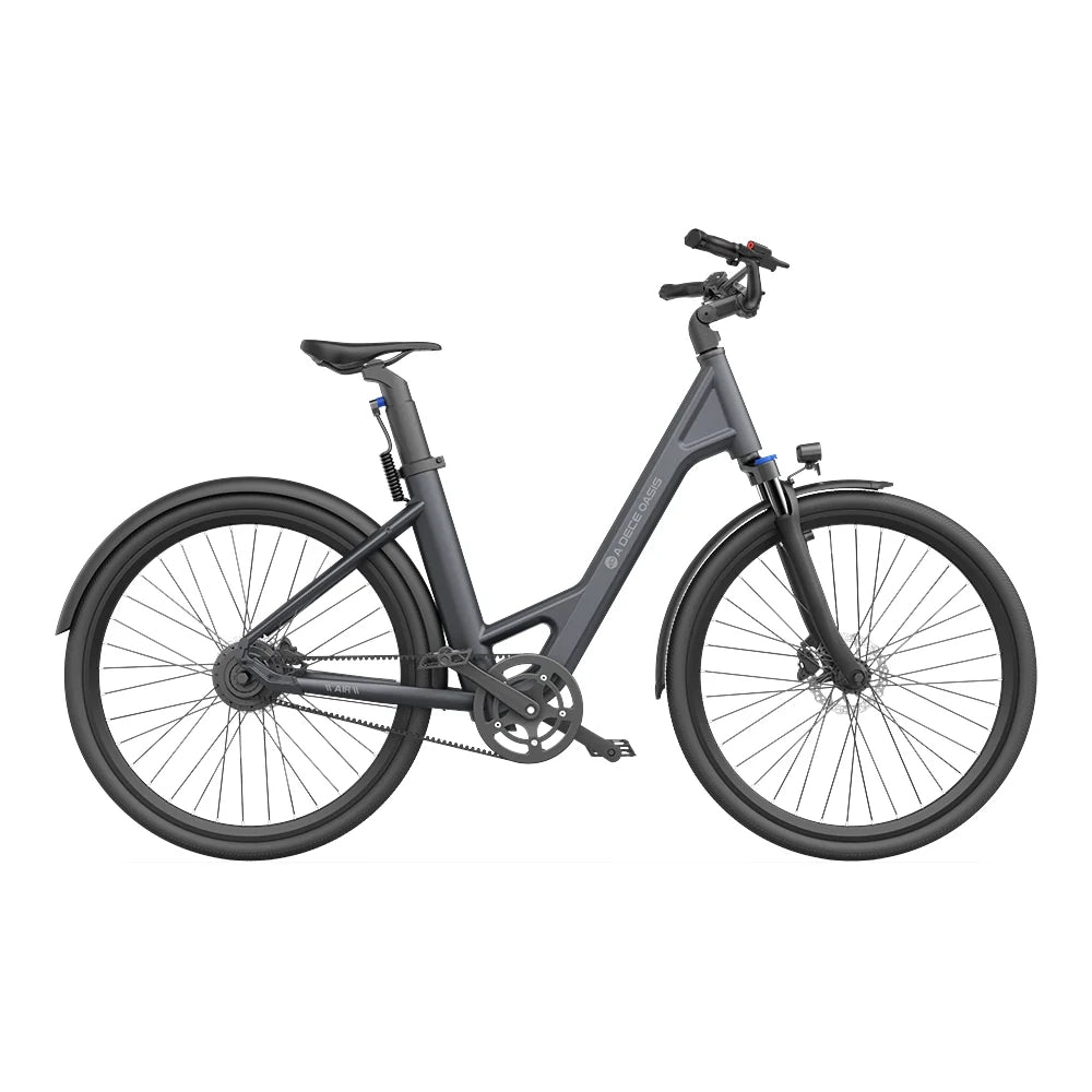 Bicicleta eléctrica ADO Air 28 - Potencia 250W Batería 36V13.5Ah Autonomía Asistida 100KM Freno de disco hidráulico - Gris